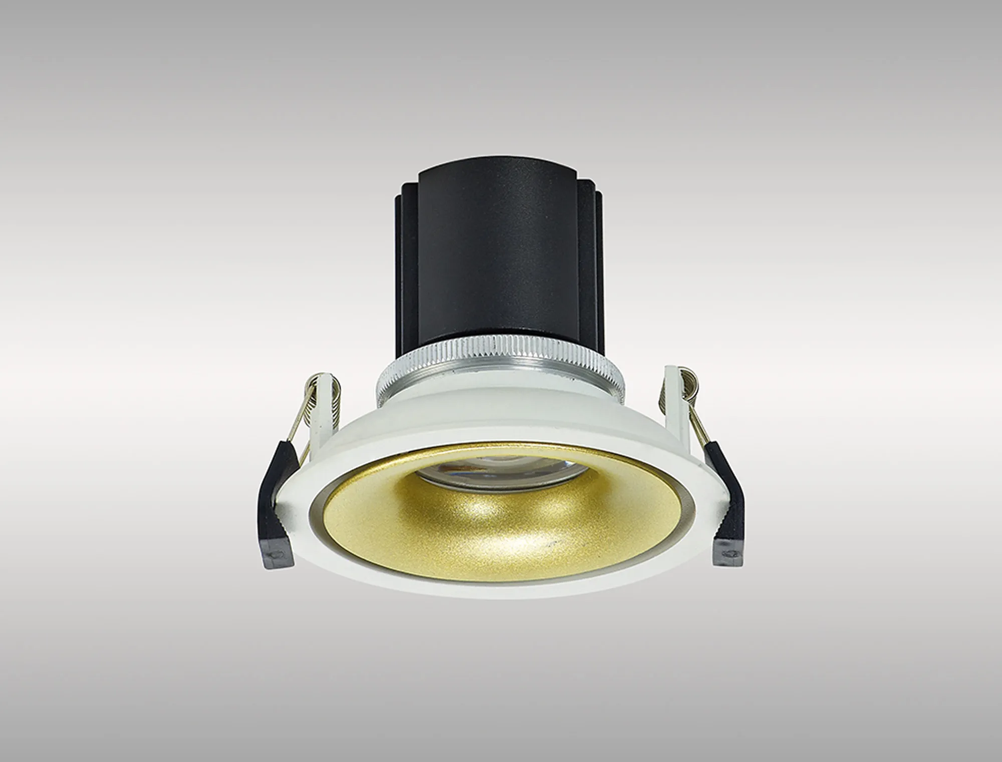 Bolor 9 Tridonic Powered 9W 3000K 840lm 24° CRI>90 LED Engine White/Gold Fixed Recessed Spotlight, IP20 DM202032  Dlux Bolor 9